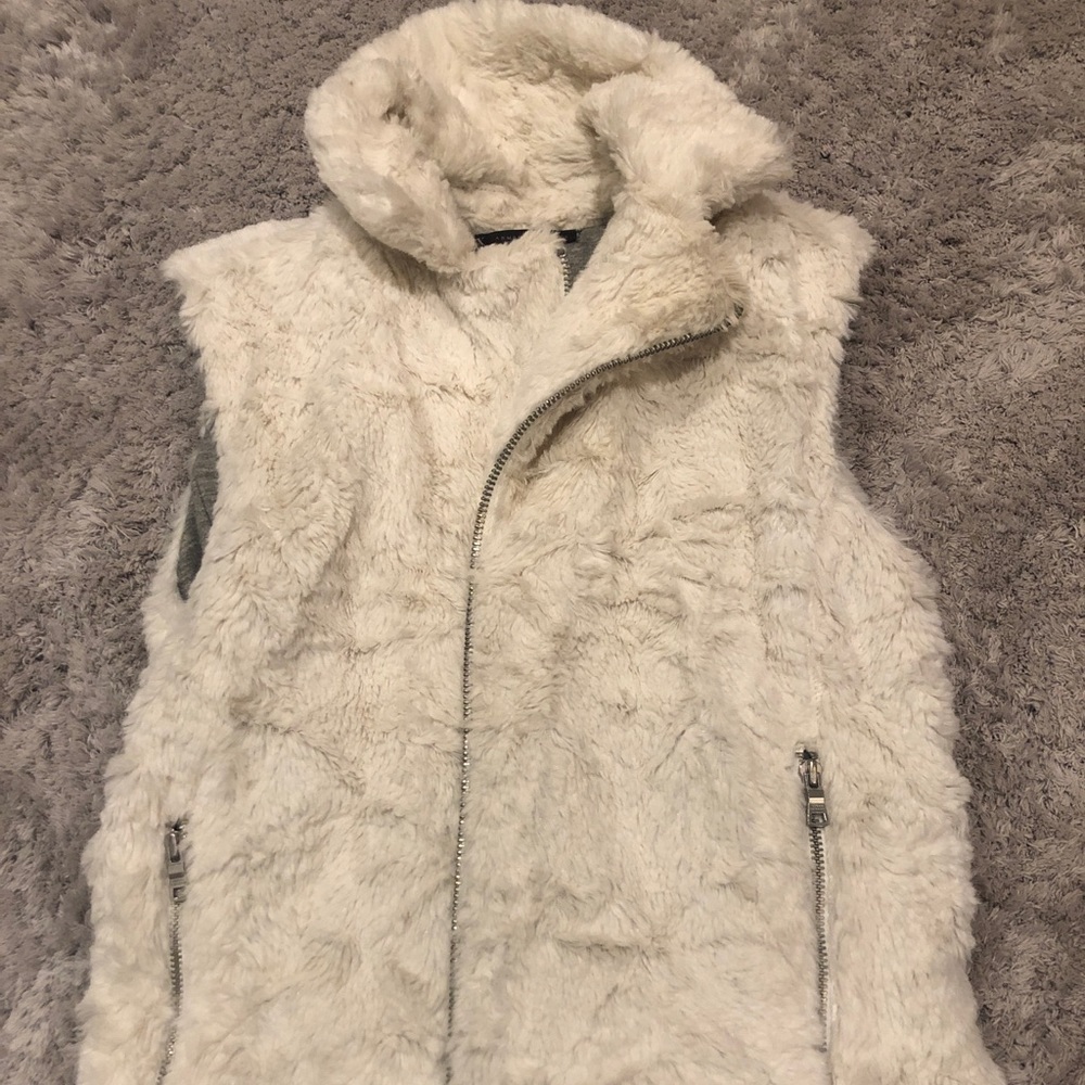 White Fuzzy Vest